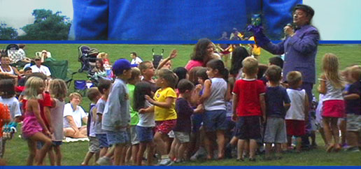 Mr. McFeely Greets Kids in Mr. Rogers Neighborhood